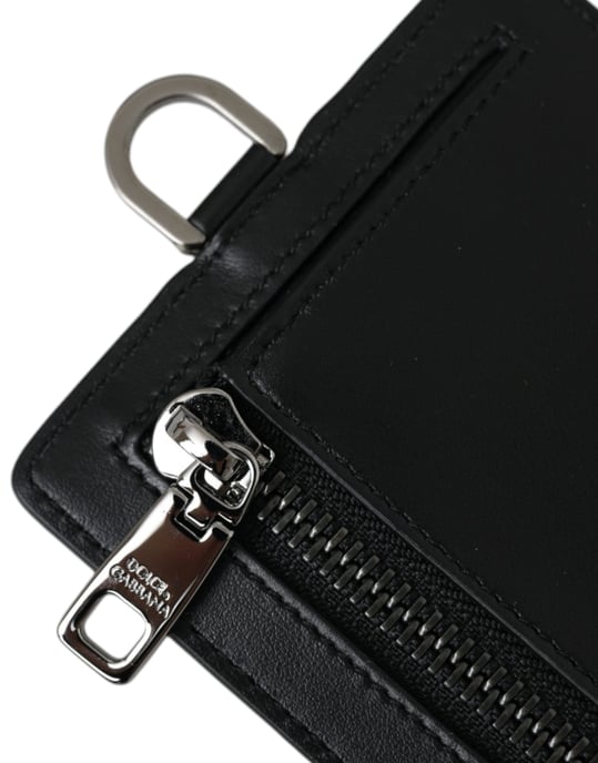 Dolce & Gabbana Portacarnet de Cuero de Ternera Negro con Logo para Hombre - Image 5