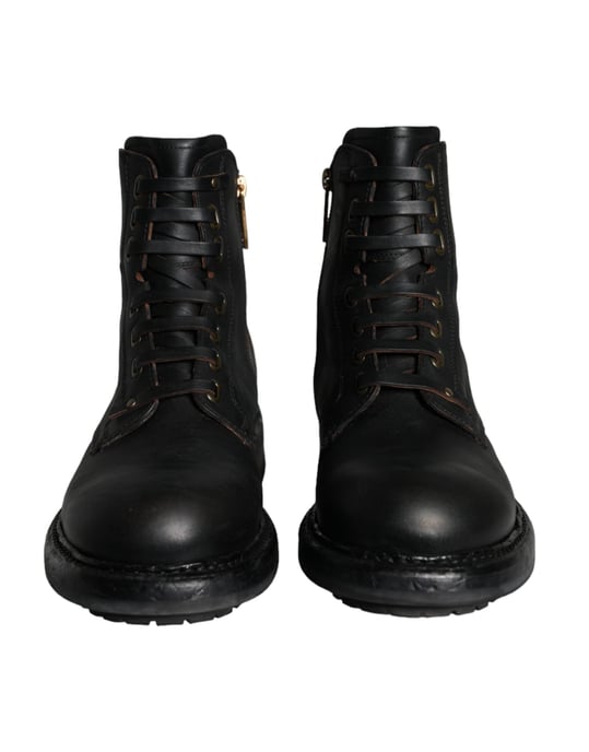 Botas de hombre de media caña con cordones negras Dolce & Gabbana - Image 2