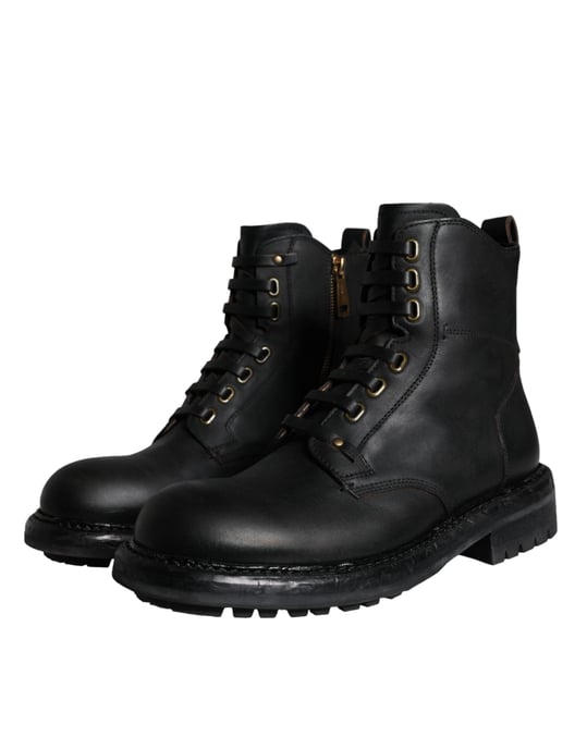Botas de hombre de media caña con cordones negras Dolce & Gabbana - Image 3