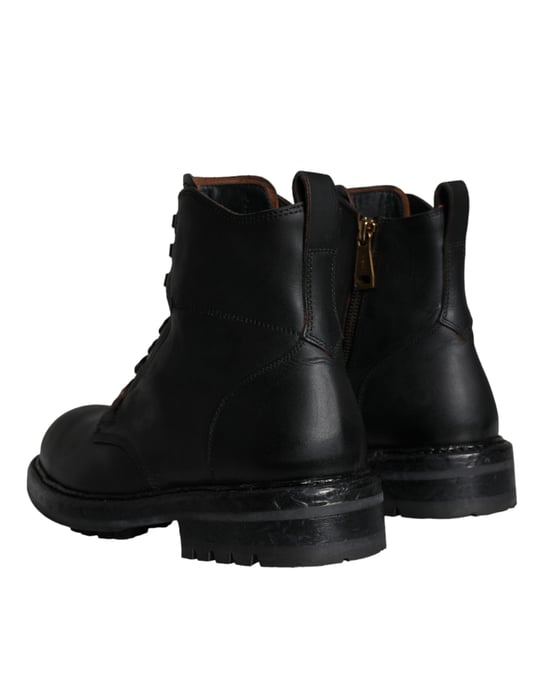 Botas de hombre de media caña con cordones negras Dolce & Gabbana - Image 4