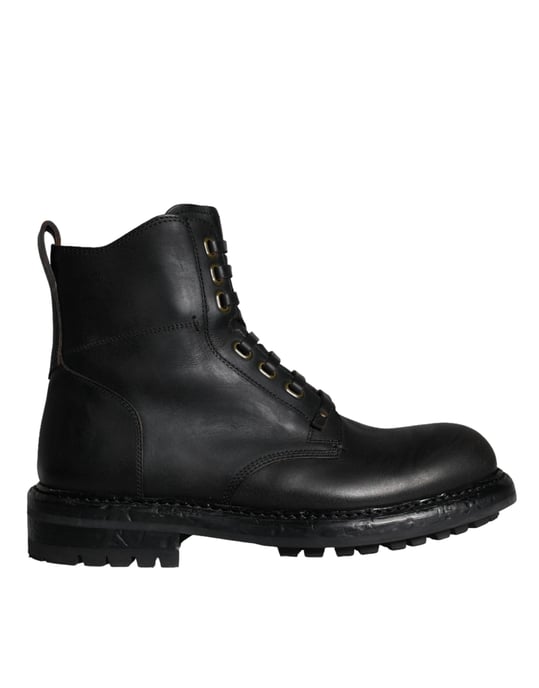 Botas de hombre de media caña con cordones negras Dolce & Gabbana - Image 5