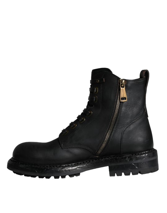 Botas de hombre de media caña con cordones negras Dolce & Gabbana - Image 6