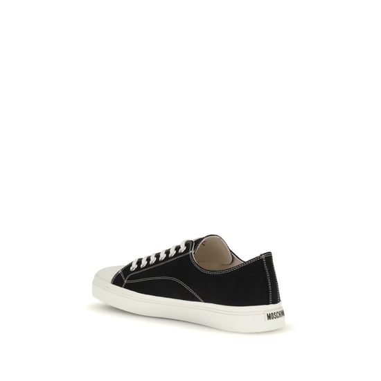 Zapatillas bajas de algodón negras Moschino - Image 3