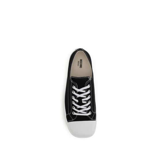 Zapatillas bajas de algodón negras Moschino - Image 4