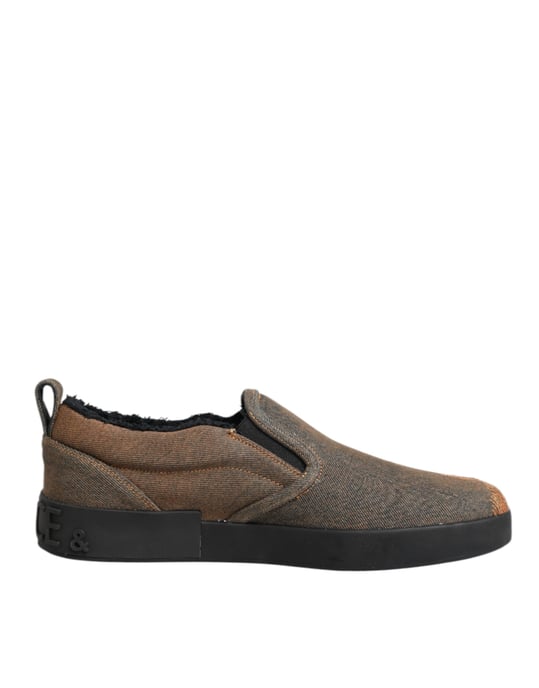 Zapatillas bajas de algodón marrón Dolce & Gabbana - Image 2