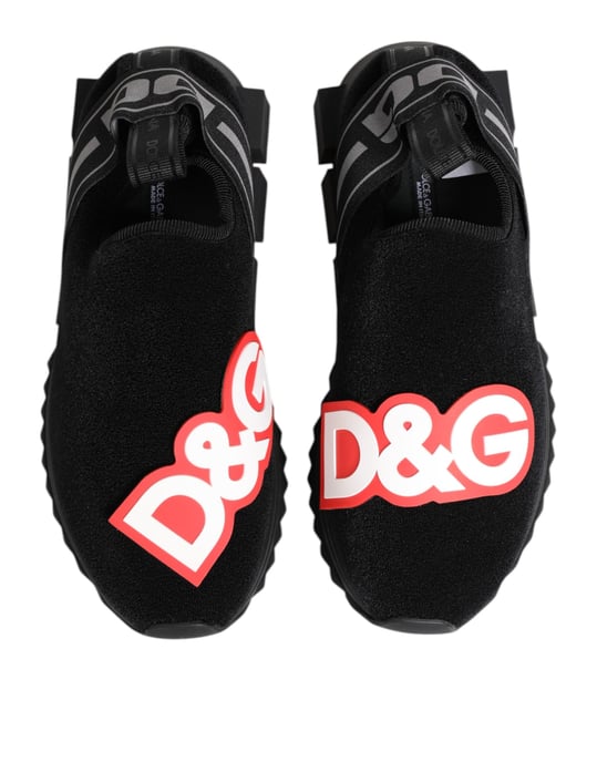 Zapatillas Sorrento Deslizables Dolce & Gabbana en Negro y Gris - Image 4