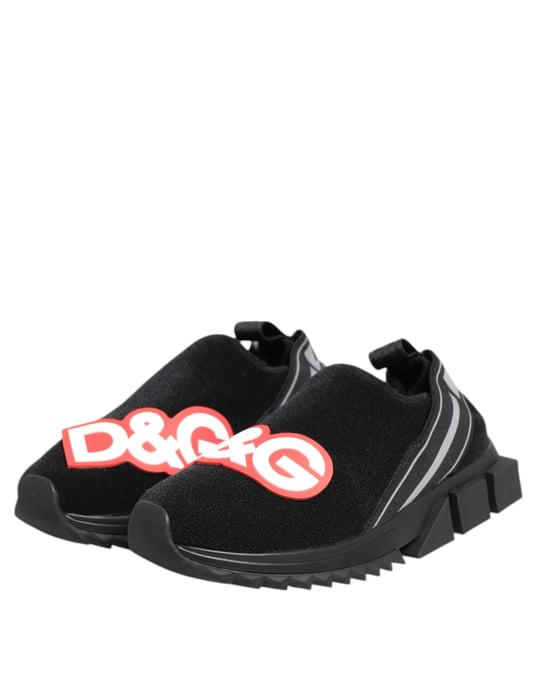 Zapatillas Sorrento Deslizables Dolce & Gabbana en Negro y Gris - Image 5