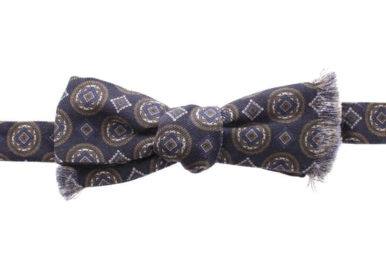 Corbata de Pajarita de Seda Azul Barroca Fantasía con Lazo Dolce & Gabbana - Image 2