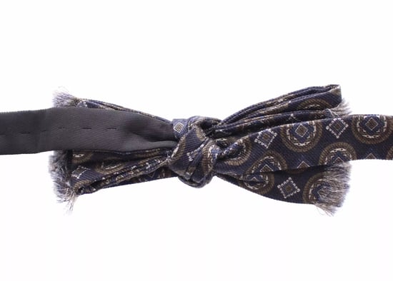 Corbata de Pajarita de Seda Azul Barroca Fantasía con Lazo Dolce & Gabbana - Image 5