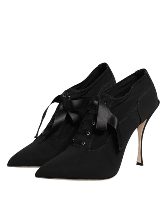 Zapatos de tacón stilettos de encaje negro Dolce & Gabbana - Image 4