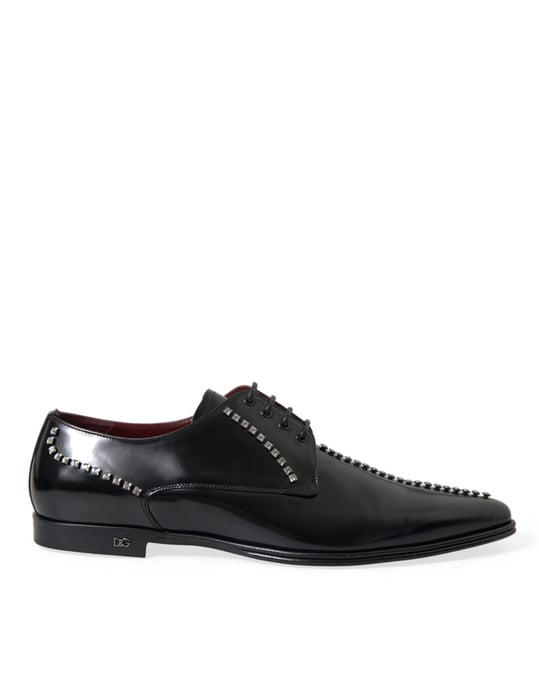 Zapatos Formales de Piel Negra con Cristales de Dolce & Gabbana - Image 1