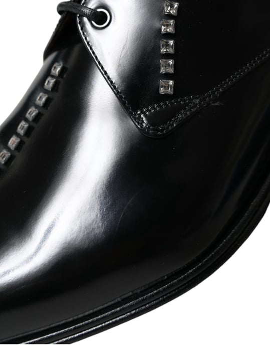 Zapatos Formales de Piel Negra con Cristales de Dolce & Gabbana - Image 2