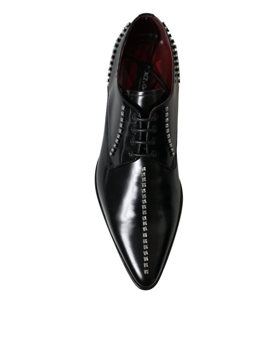 Zapatos Formales de Piel Negra con Cristales de Dolce & Gabbana - Image 3