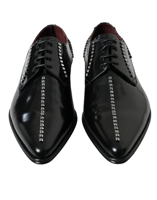 Zapatos Formales de Piel Negra con Cristales de Dolce & Gabbana - Image 4