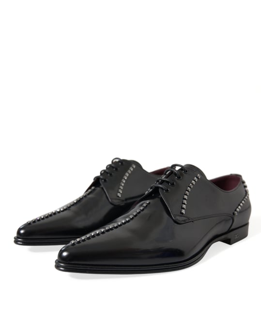 Zapatos Formales de Piel Negra con Cristales de Dolce & Gabbana - Image 5