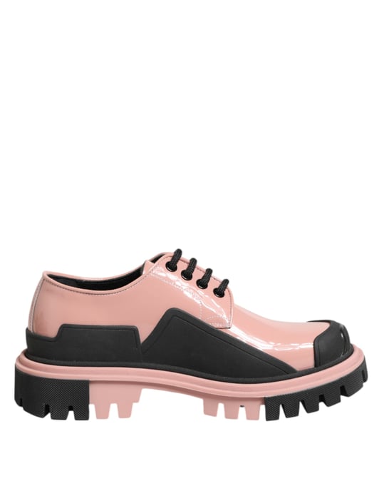 Zapatos de cordones de cuero negro Pink Light de Dolce & Gabbana - Image 1