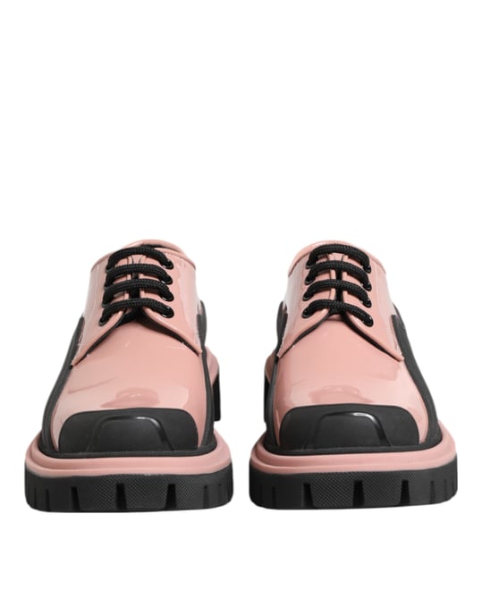 Zapatos de cordones de cuero negro Pink Light de Dolce & Gabbana - Image 3