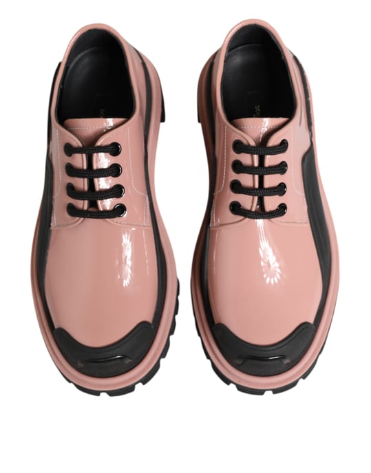 Zapatos de cordones de cuero negro Pink Light de Dolce & Gabbana - Image 4