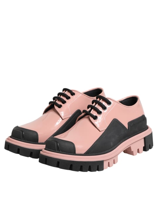 Zapatos de cordones de cuero negro Pink Light de Dolce & Gabbana - Image 5