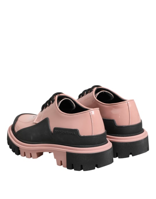 Zapatos de cordones de cuero negro Pink Light de Dolce & Gabbana - Image 6