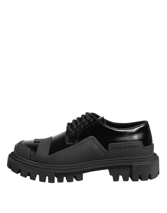 Zapatos Derby de Trekking de Charol Negro Dolce & Gabbana - Image 6
