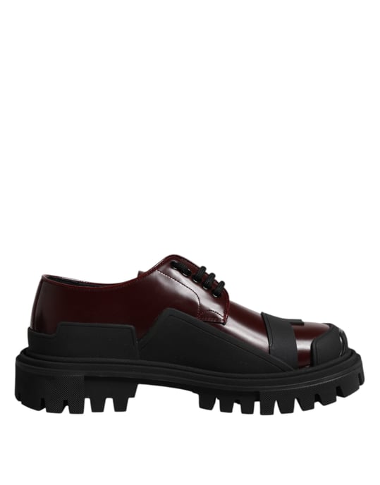 Zapatos de vestir de senderismo de cuero rojo con cordones Dolce & Gabbana - Image 1