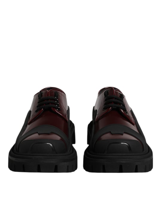 Zapatos de vestir de senderismo de cuero rojo con cordones Dolce & Gabbana - Image 2