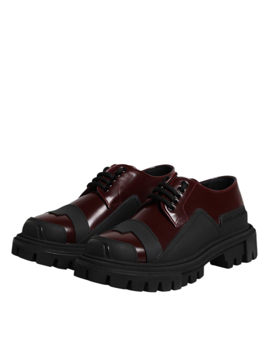 Zapatos de vestir de senderismo de cuero rojo con cordones Dolce & Gabbana - Image 4