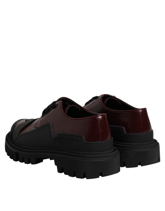 Zapatos de vestir de senderismo de cuero rojo con cordones Dolce & Gabbana - Image 5