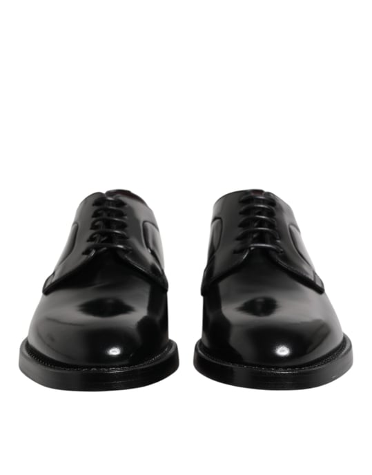 Zapatos Derby de Cuero de Ternera Negros con Cordones de Dolce & Gabbana - Image 2