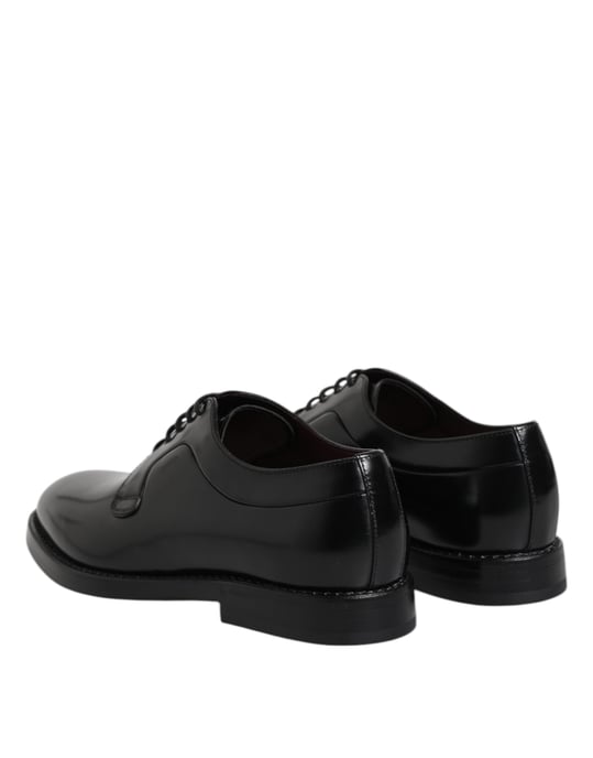 Zapatos Derby de Cuero de Ternera Negros con Cordones de Dolce & Gabbana - Image 5