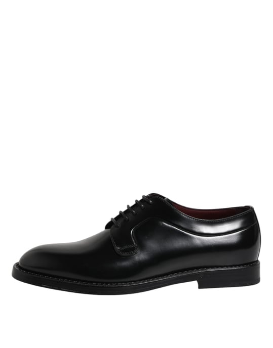 Zapatos Derby de Cuero de Ternera Negros con Cordones de Dolce & Gabbana - Image 6