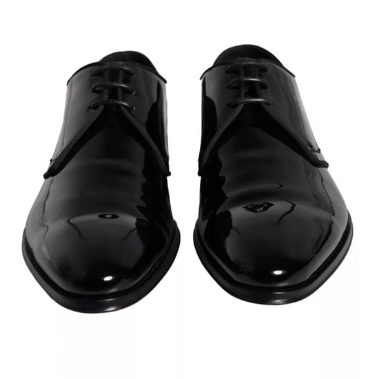 Zapatos de vestir para hombre Derby de piel de ternera negra Dolce & Gabbana - Image 3