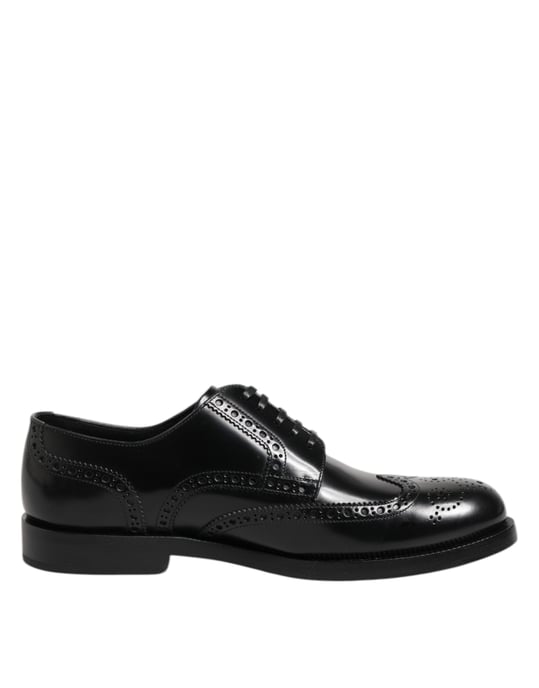 Zapatos Formales Derby de Cuero Negro Dolce & Gabbana - Image 1