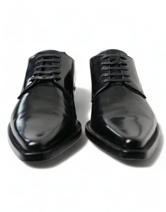 Zapatos de Tacón Plano Formales de Cuero Negro Dolce & Gabbana - Image 2