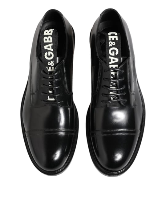 Zapatos Formales para Hombre Dolce & Gabbana de Cuero Negro con Cordones - Image 3