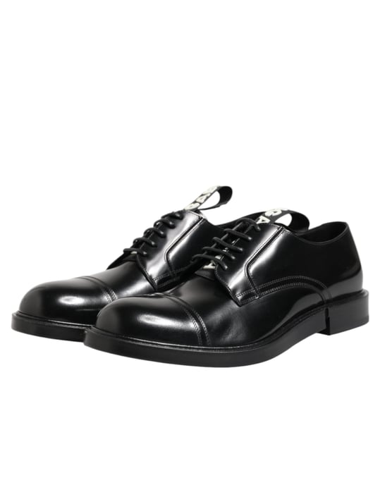 Zapatos Formales para Hombre Dolce & Gabbana de Cuero Negro con Cordones - Image 4