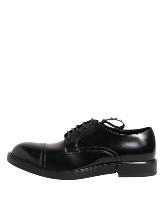 Zapatos Formales para Hombre Dolce & Gabbana de Cuero Negro con Cordones - Image 6