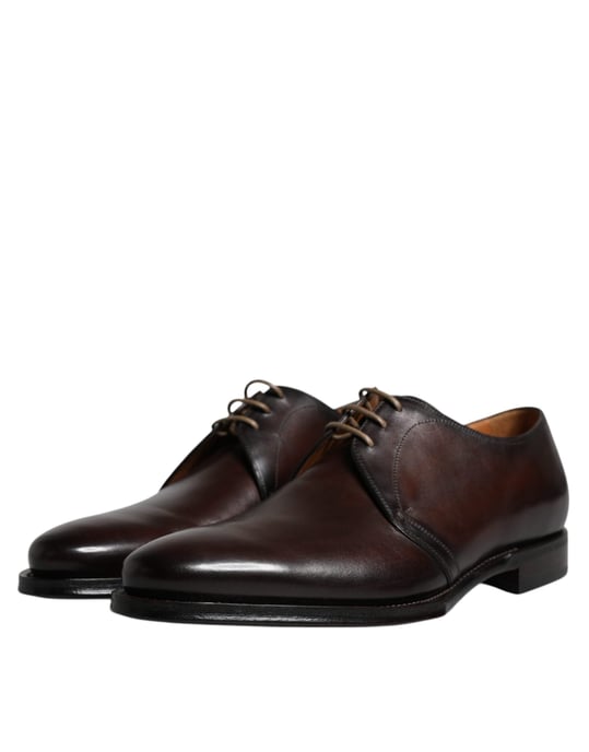Zapatos Formales Derby para Hombre de Cuero Negro con Cordones de Dolce & Gabbana - Image 4