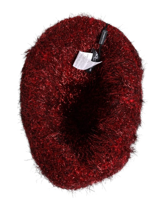 Sombrero de Cubo de Visón Rojo con Franjas de Dolce & Gabbana - Image 5