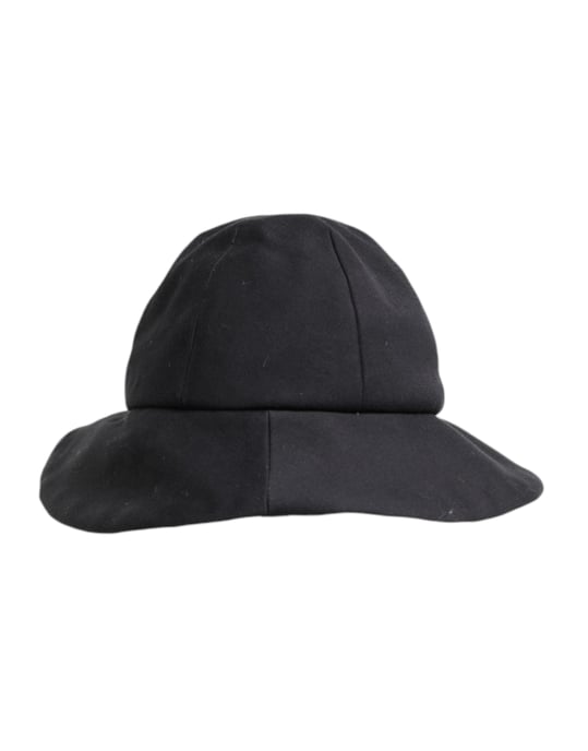 Sombrero Bucket de Algodón Negro de Dolce & Gabbana con Ala Ancha - Image 4