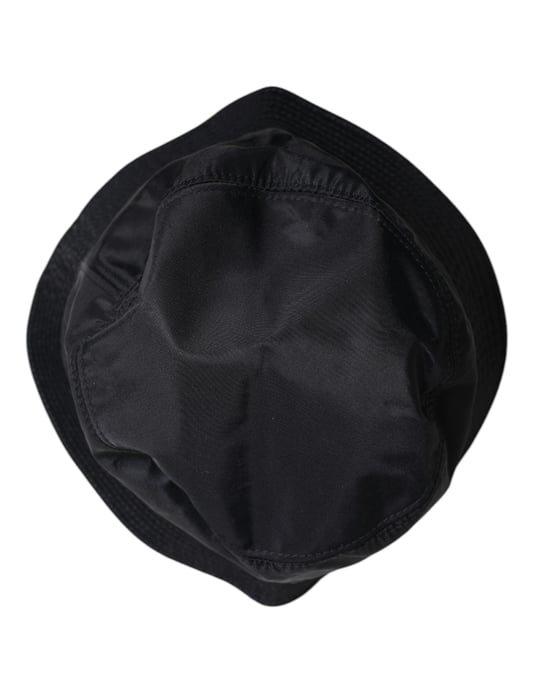 Sombrero de Cubo de Algodón Negro de Dolce & Gabbana con Ala Ancha - Image 6