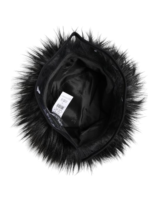 Sombrero de cubo de piel sintética negra de Dolce & Gabbana - Image 6