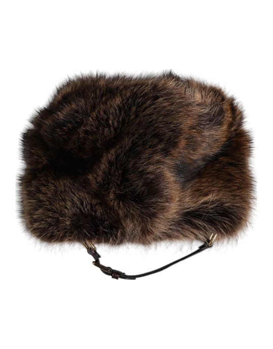 Sombrero de cubo de piel marrón para mujer Dolce & Gabbana - Image 3