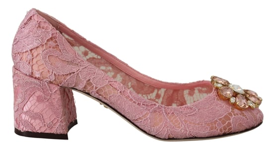 Zapatos de Tacón de Encaje Crystal Rosa Taormina de Dolce & Gabbana - Image 1