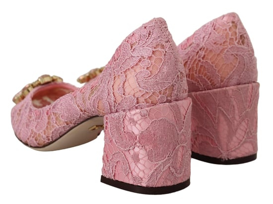 Zapatos de Tacón de Encaje Crystal Rosa Taormina de Dolce & Gabbana - Image 3
