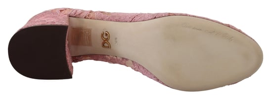 Zapatos de Tacón de Encaje Crystal Rosa Taormina de Dolce & Gabbana - Image 5