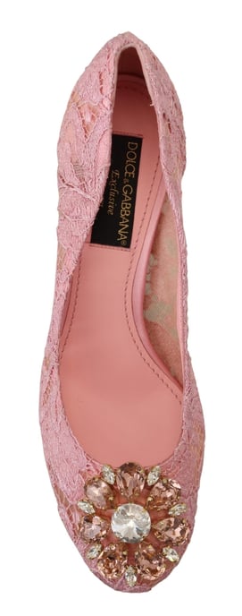 Zapatos de Tacón de Encaje Crystal Rosa Taormina de Dolce & Gabbana - Image 6