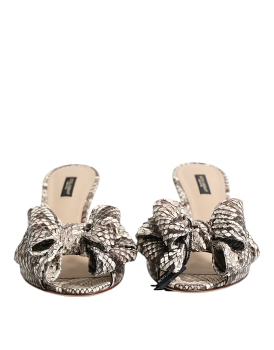Mules de piel con punta descubierta Keira multicolores de Dolce & Gabbana - Image 2