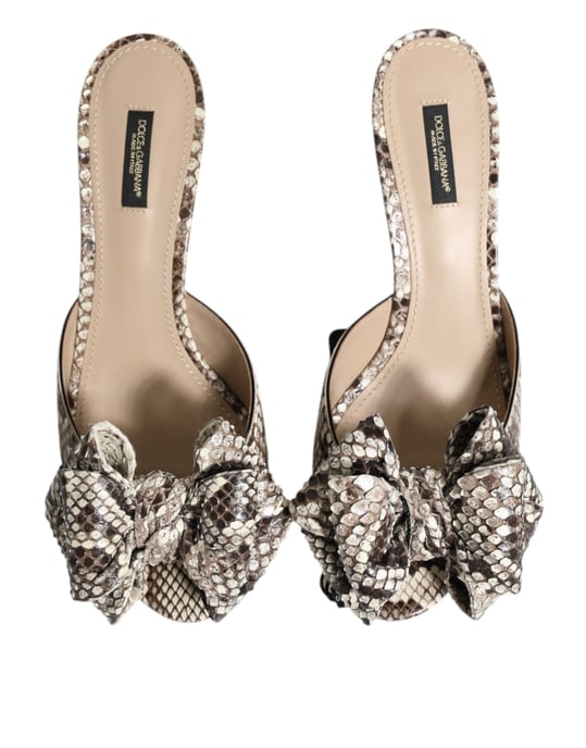 Mules de piel con punta descubierta Keira multicolores de Dolce & Gabbana - Image 3
